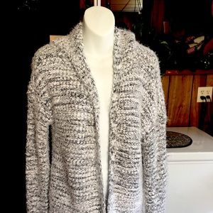 Beautiful Cardigan sweater. Has a hood on it.